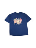 Vintage Hanes Shirt Late 90s "Hog Wild" Dunkelblau XL