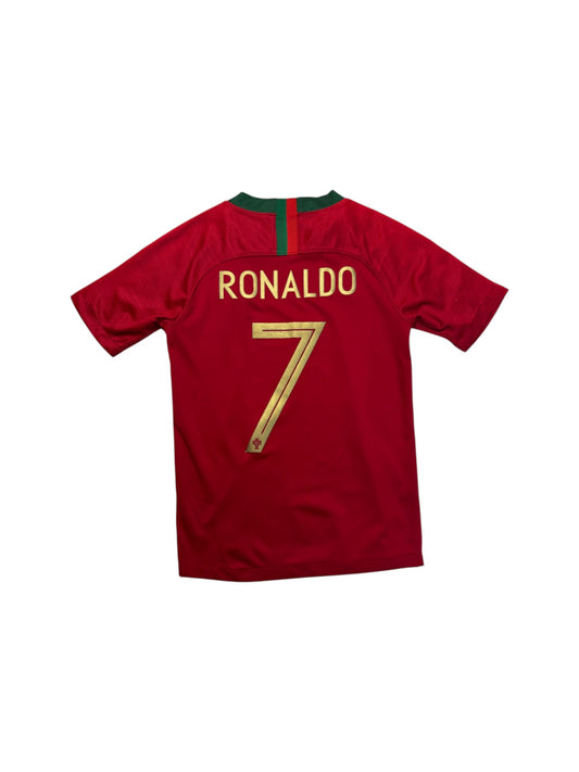 2018 Nike Kids Trikot Portugal #7 Ronaldo Heim Rot 137-147cm - RareRags