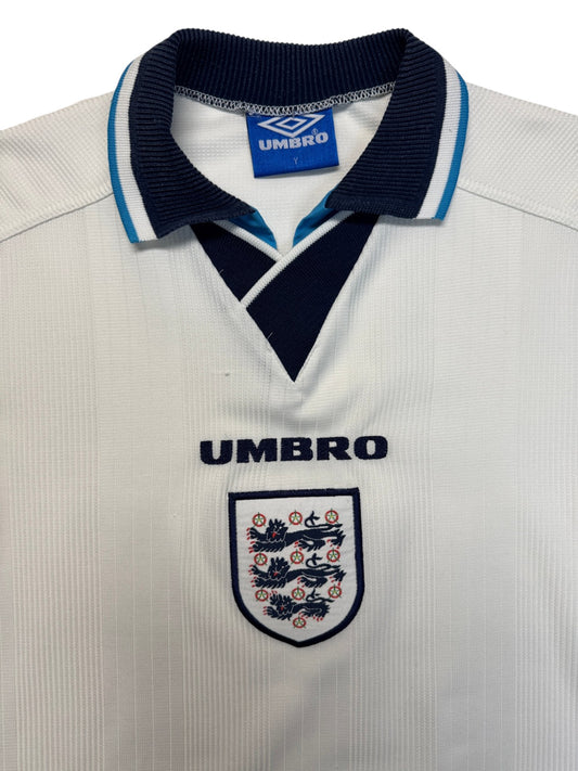 1995/96 Umbro Kids Trikot England Weiß 2 - RareRags
