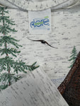 Vintage Alore Shirt 90s Weißkopfseeadler "Jackson Hole" Made In USA Single Stitch Weiß Meliert M