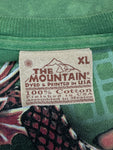 Vintage The Mountain Shirt 90s Dragon Print Grün XL