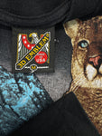 Vintage 3D Emblem Shirt 1992 "Catskill Game Farm - Cougar" Single Stitch Made in USA Schwarz M