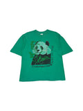 Vintage Animal Print Shirt 90s "Save The Panda - Endangered" Single Stitch Grün L