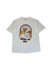 Vintage Jerzees Shirt 90s „White Lions of Timbavati – Siegfried & Roy at The Mirage“ Made In USA Weiß XL