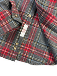 Pendleton Flanellhemd Schurwolle Kariert Grau Rot L