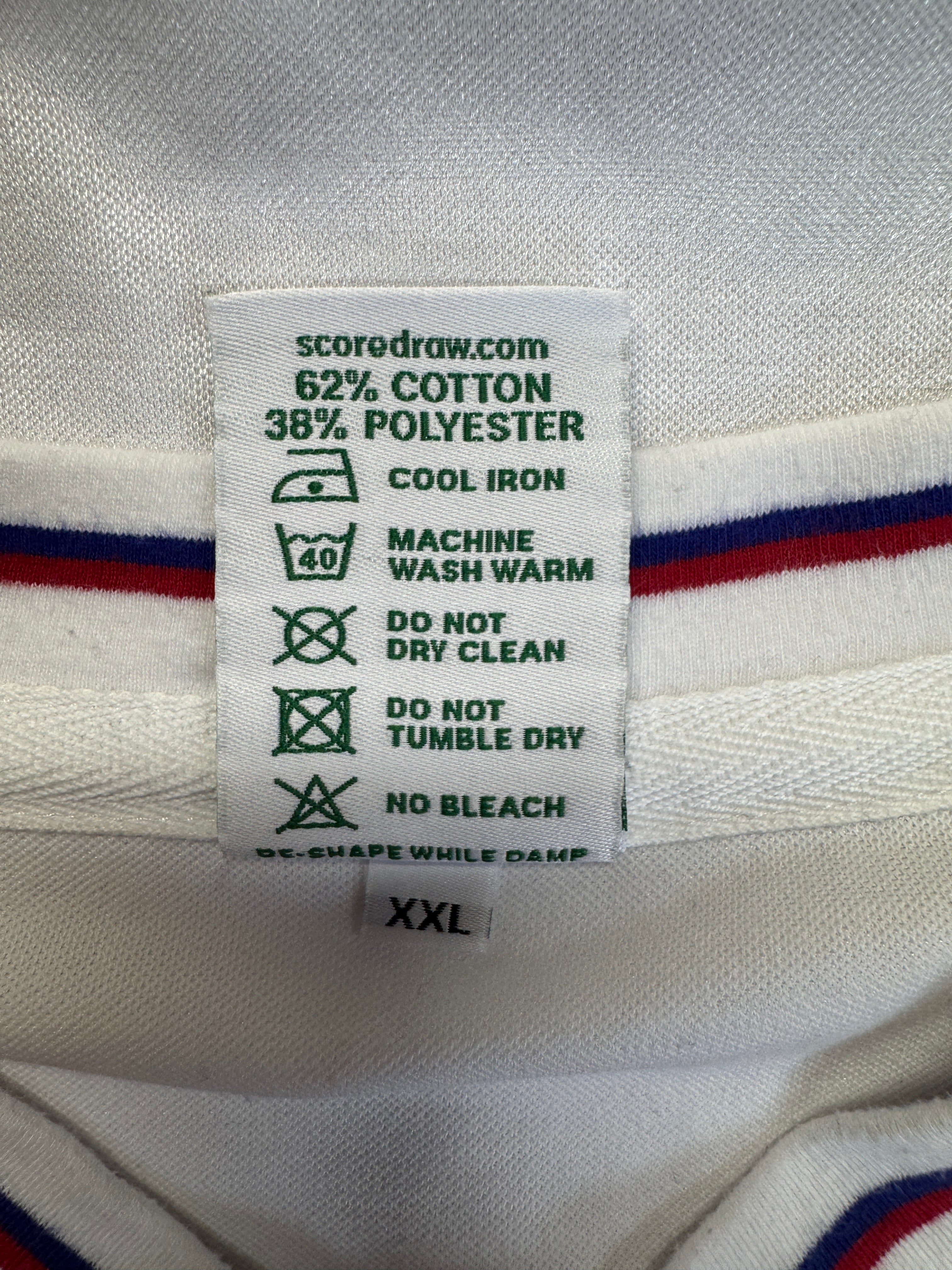 00s Score Draw Retro Trikot England 1982 Weiß XXL - RareRags