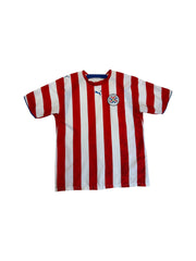 2006 Puma Trikot Paraguay Heim Gestreift Rot Weiß M - RareRags