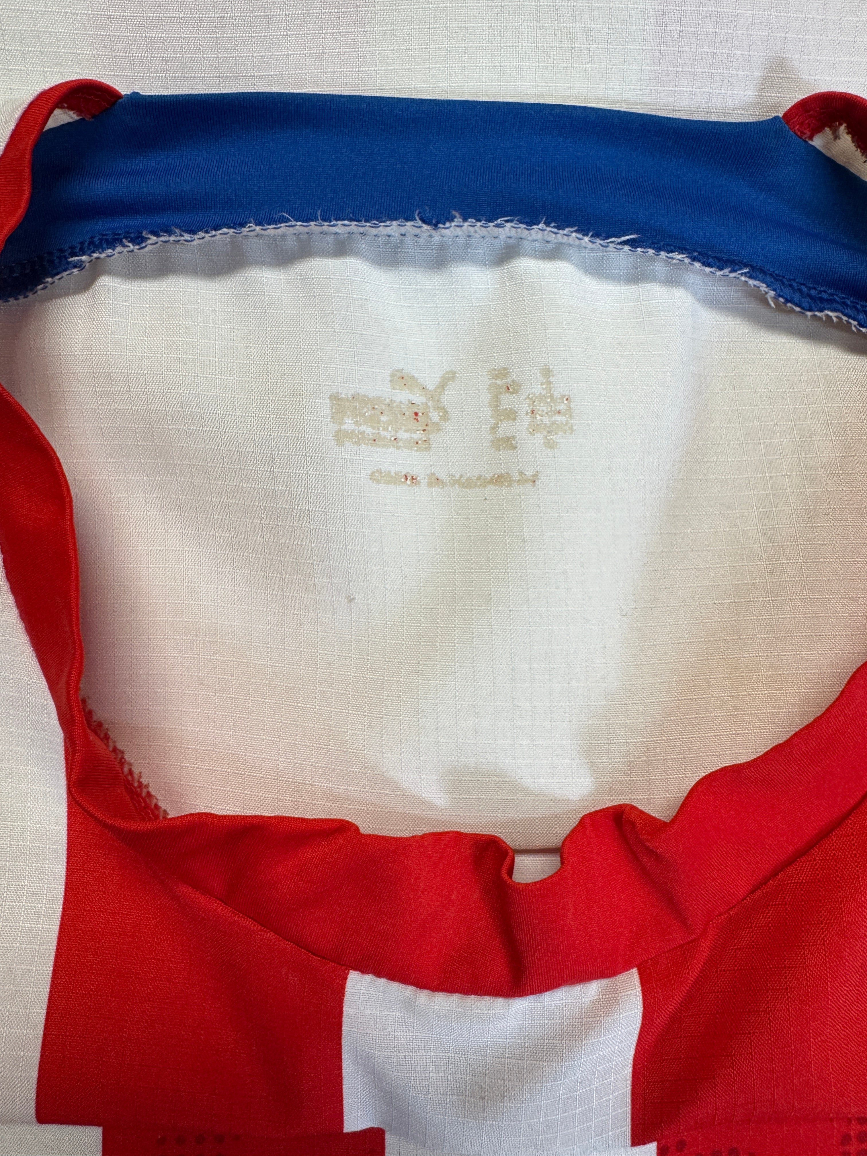 2006 Puma Trikot Paraguay Heim Gestreift Rot Weiß M - RareRags