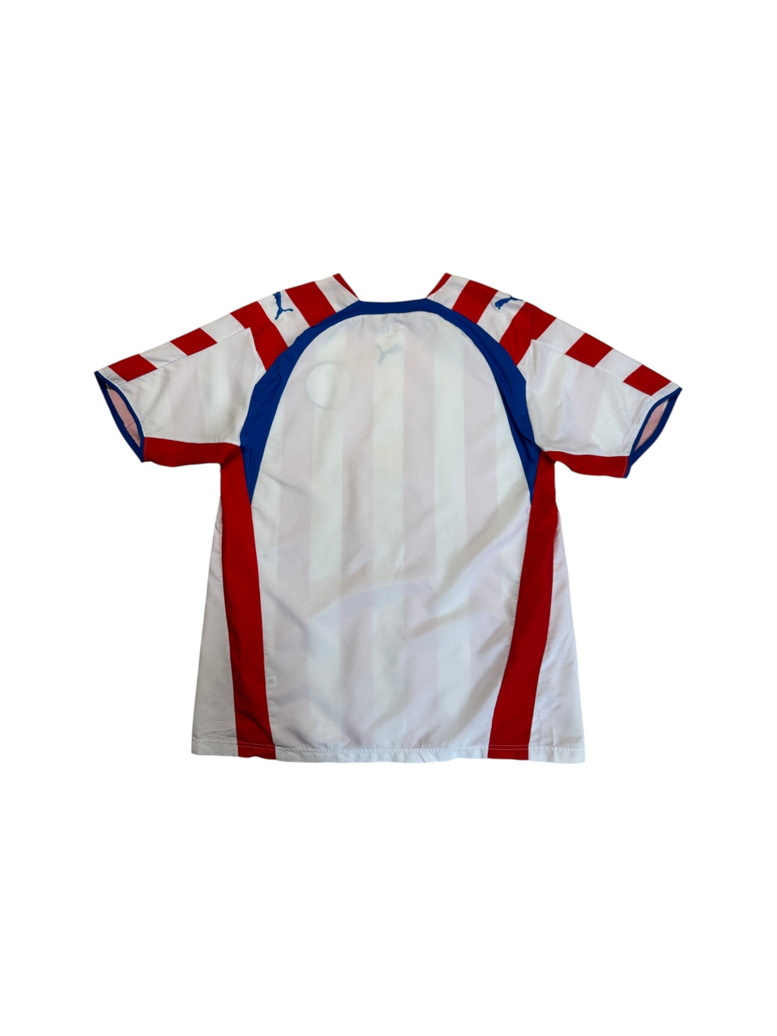 2006 Puma Trikot Paraguay Heim Gestreift Rot Weiß M - RareRags