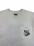 Vintage Screen Stars Shirt 80s Mit Brusttasche Cairn Terrier Single Stitch Made In USA Weiß L