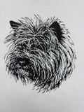 Vintage Screen Stars Shirt 80s Mit Brusttasche Cairn Terrier Single Stitch Made In USA Weiß L