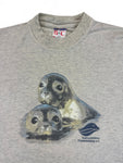 Vintage B&C Shirt 90s "Seehundstation Friedrichskoog e.V." Grau L