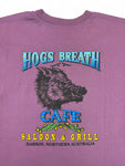 Vintage Bad Hog Shirt 90s "Hogs Breath Saloon & Grill" Single Stitch Lila L