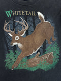 Vintage Tee's Unlimited Shirt 90s "Whitetail Deer" Single Stitch Made In USA Schwarz XL
