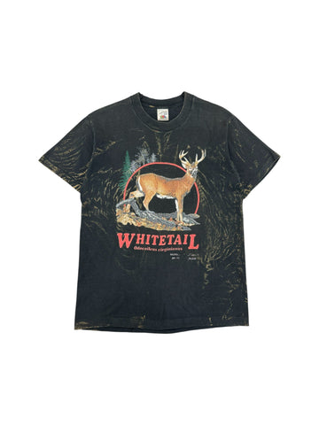 Vintage Fruit Of The Loom Shirt 90s Whitetail Made In Canada Single Stitch Schwarz M