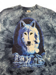 Vintage Tennessee River Gold X The Mountain Shirt 1996 Wölfe Made In USA Single Stitch Blau Grau XL
