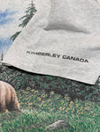 Vintage Fruit Of The Loom Shirt 90s Nature Print Kimberley Made In Canada Single Stitch Grau XL
