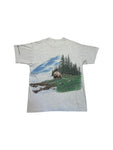 Vintage Fruit Of The Loom Shirt 90s Nature Print Kimberley Made In Canada Single Stitch Grau XL