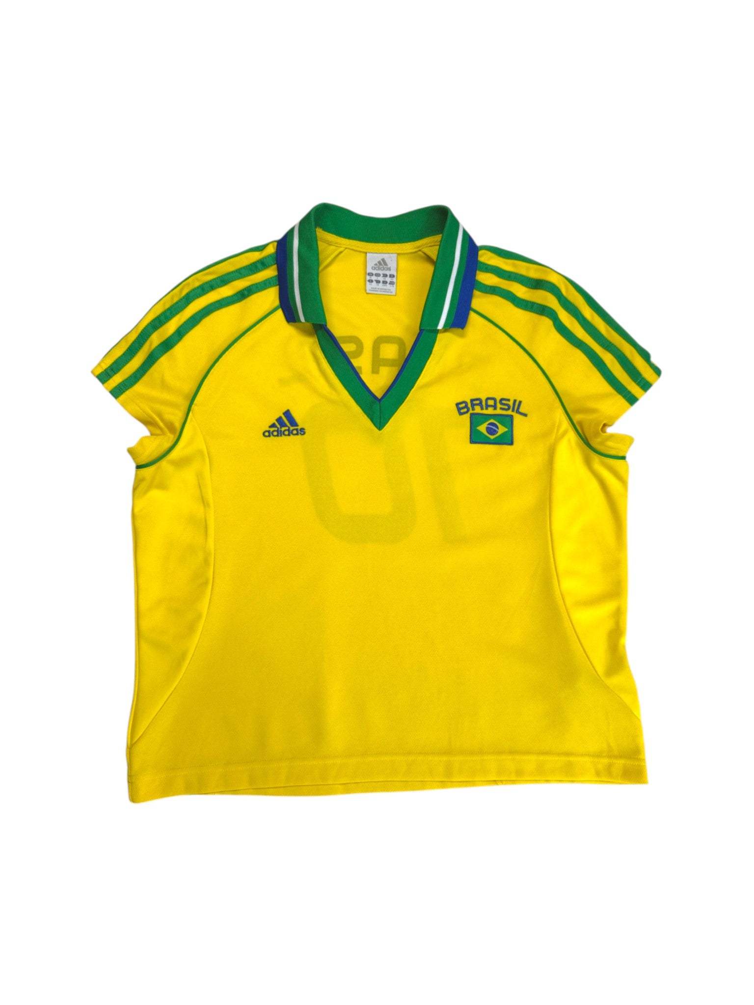 2004 Adidas Damen Trikot Brasilien #10 Gelb 44 - RareRags