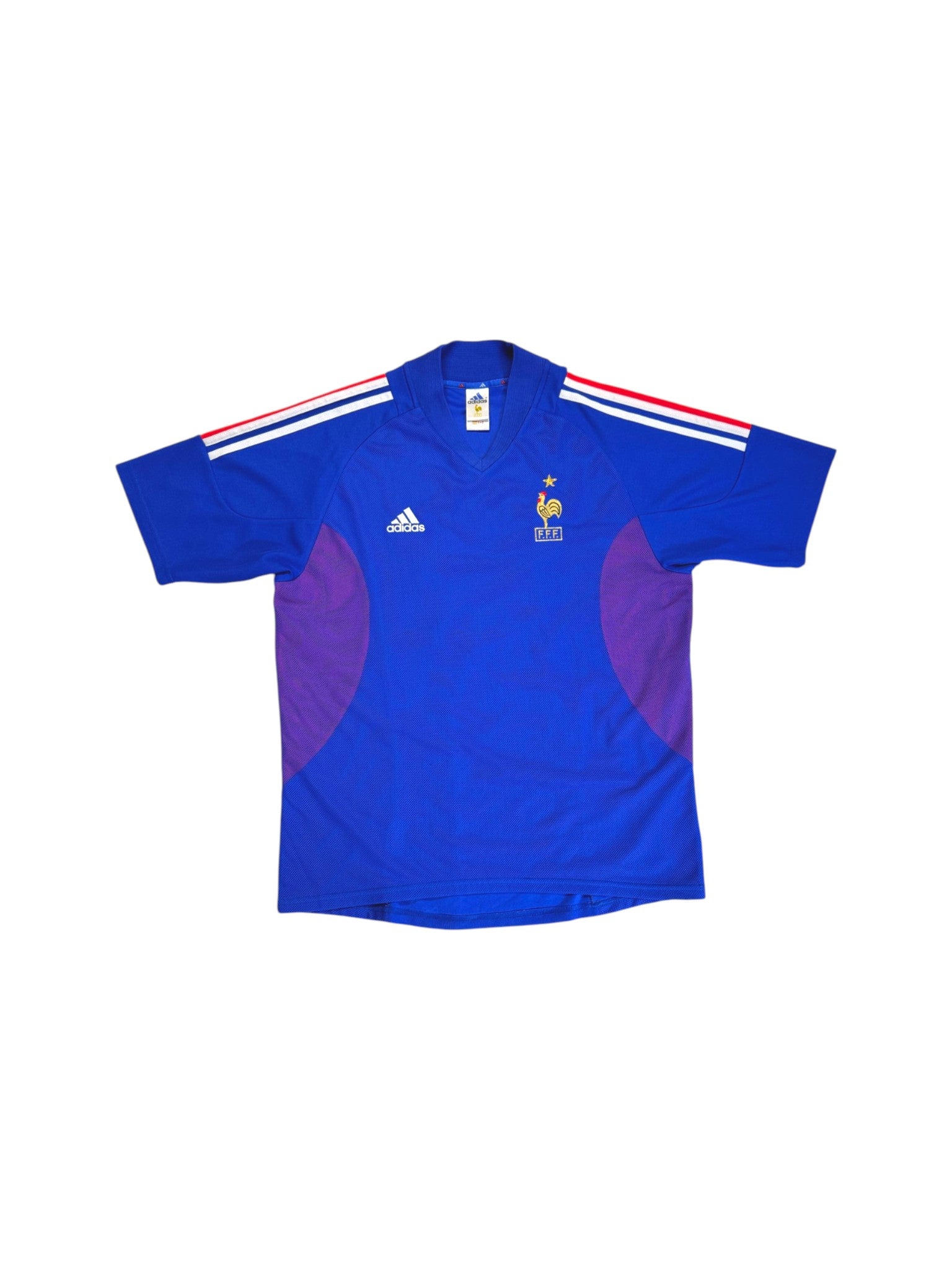 2002 Adidas Trikot Frankreich #10 Zidane Blau L - RareRags