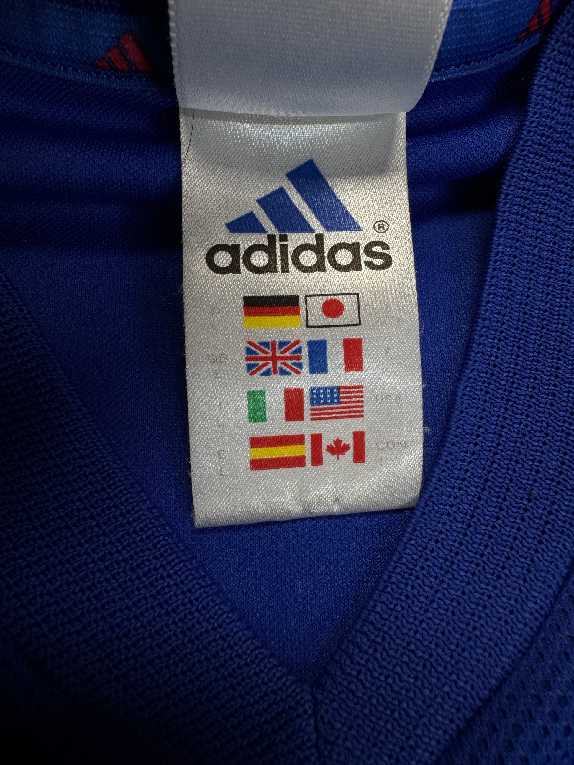 2002 Adidas Trikot Frankreich #10 Zidane Blau L - RareRags