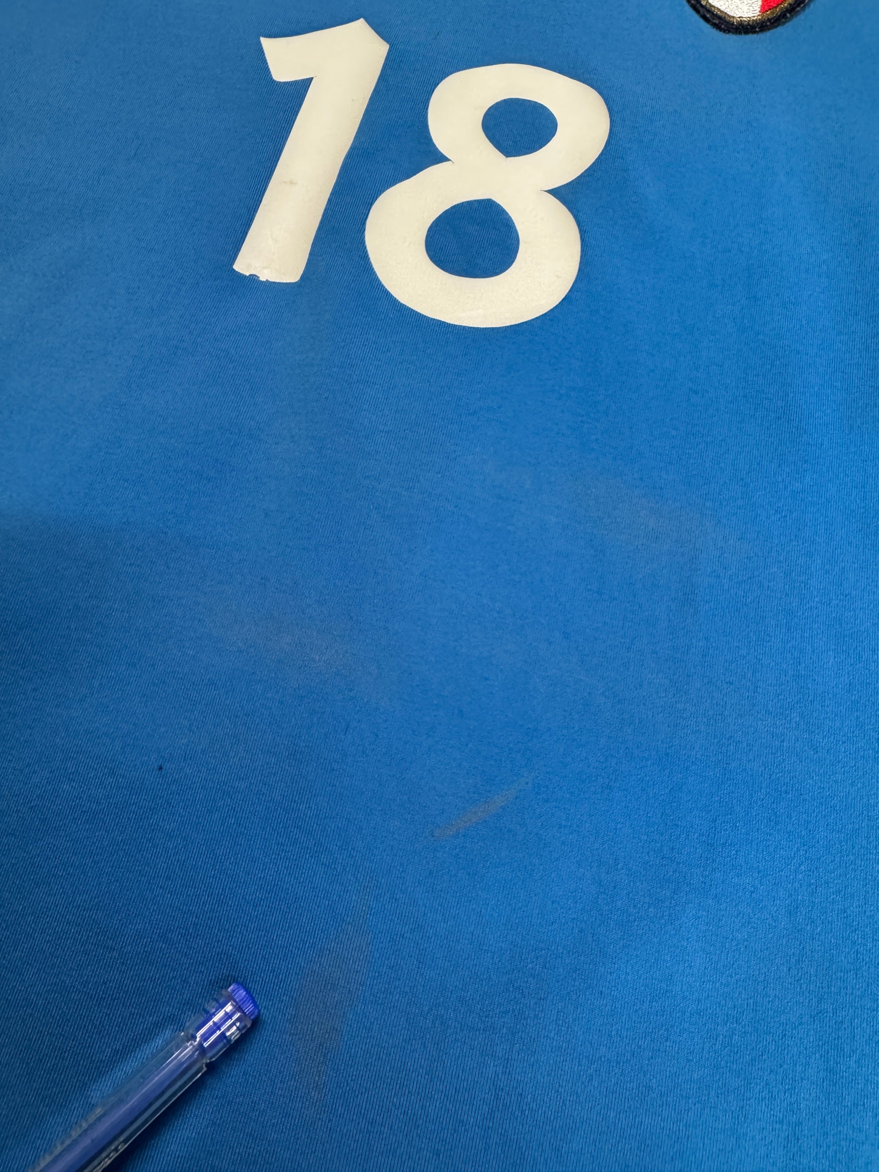 2000 Kappa Trikot Italien #18 Fiore Blau M - RareRags