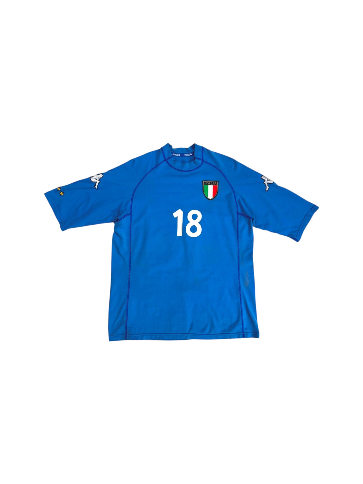 2000 Kappa Trikot Italien #18 Fiore Blau M - RareRags