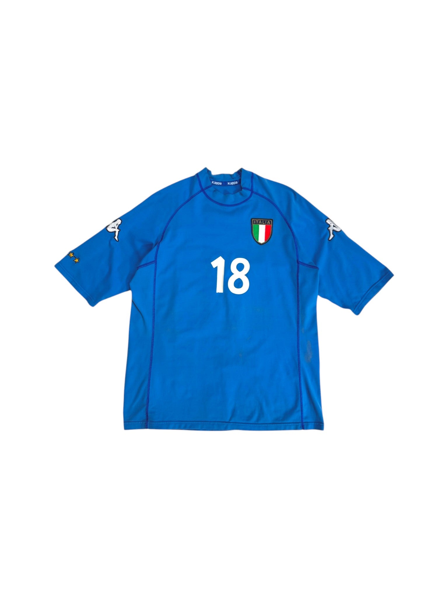 2000 Kappa Trikot Italien #18 Fiore Blau M - RareRags