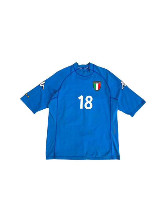 2000 Kappa Trikot Italien #18 Fiore Blau M - RareRags