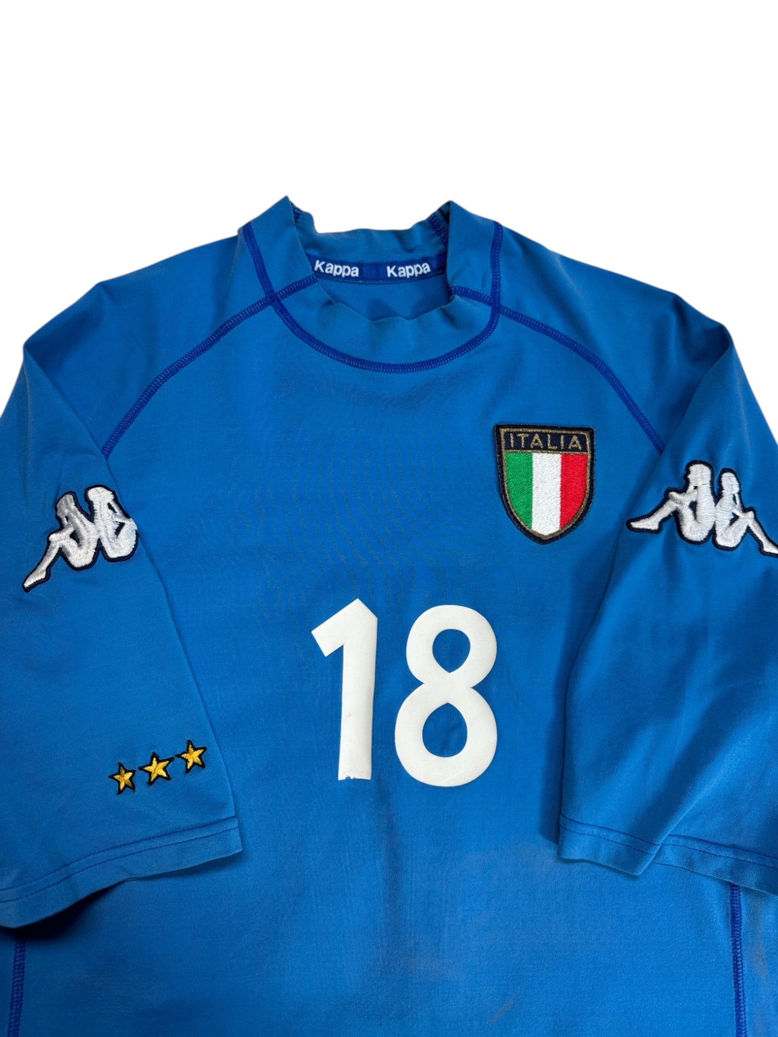 2000 Kappa Trikot Italien #18 Fiore Blau M - RareRags