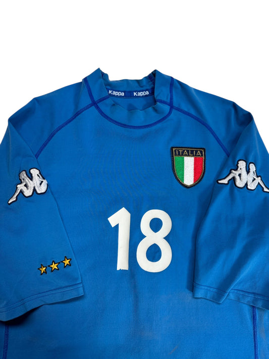 2000 Kappa Trikot Italien #18 Fiore Blau M - RareRags