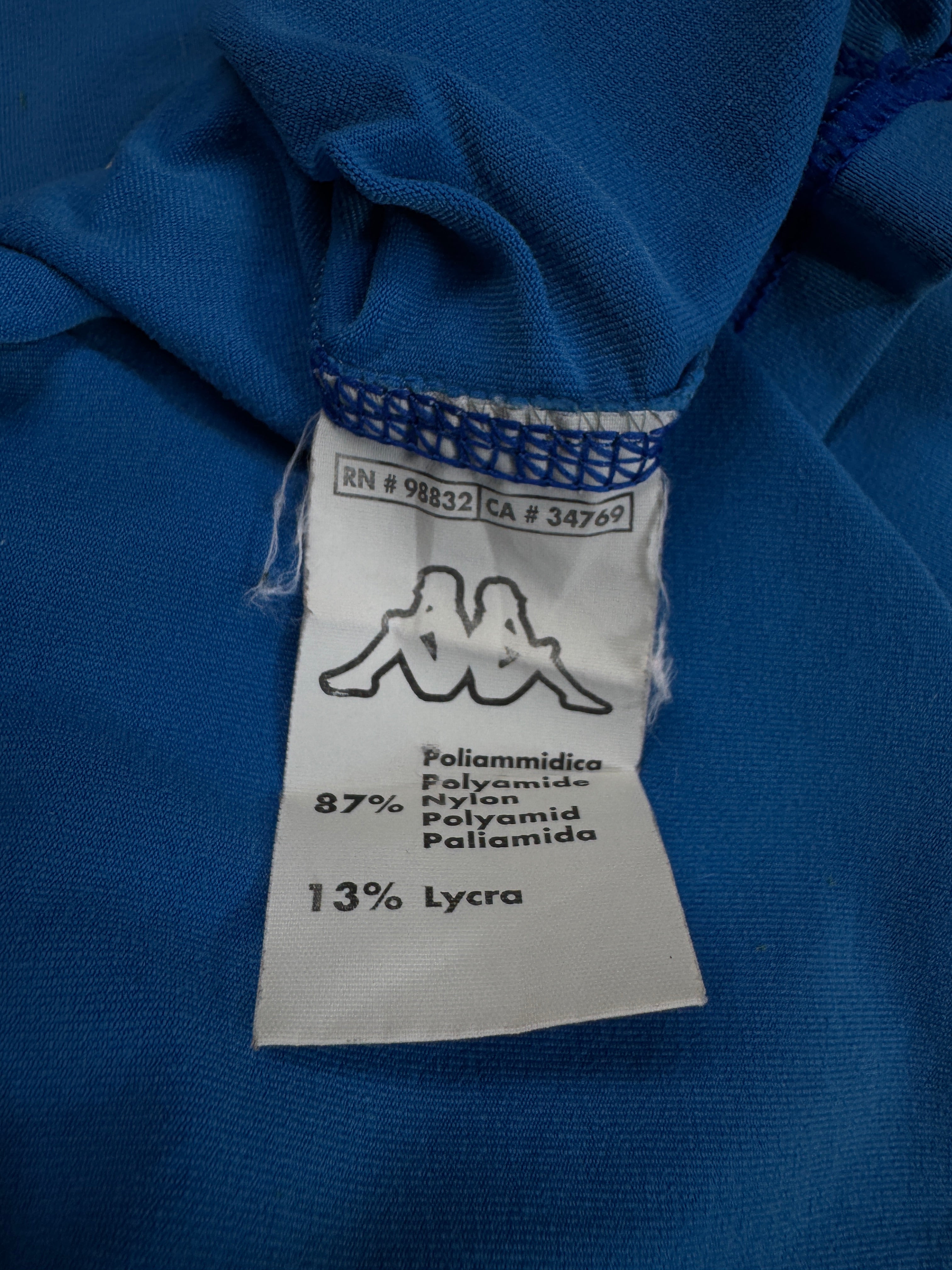 2000 Kappa Trikot Italien #18 Fiore Blau M - RareRags