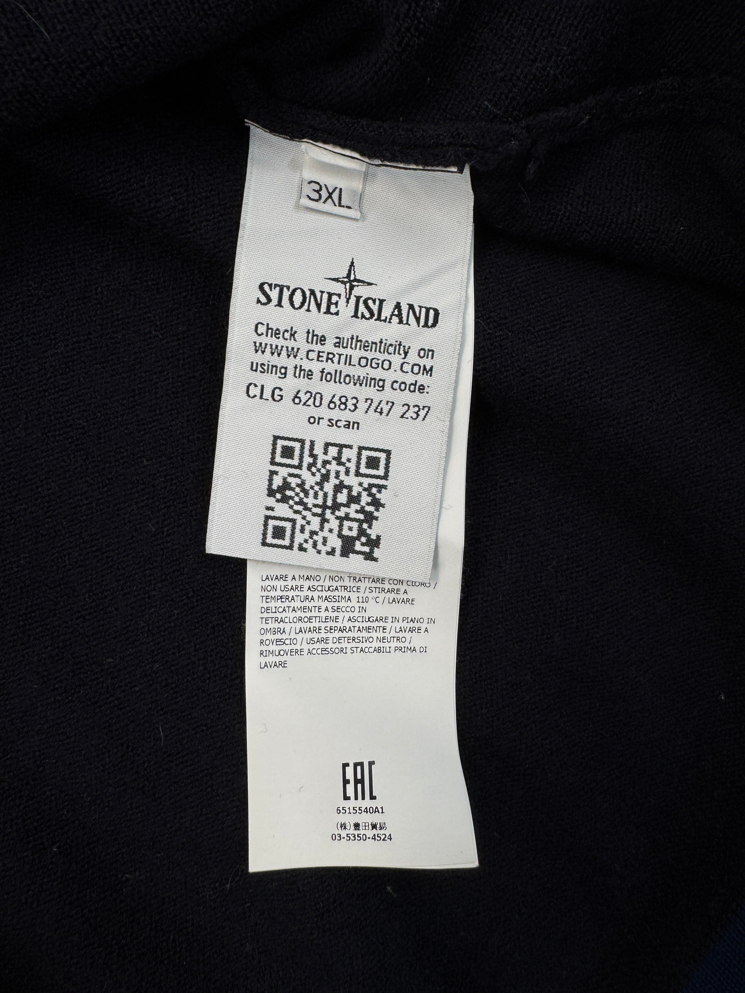 Stone Island Strickjacke 2016 Wolle Double Zip Dunkelblau XL-XXL