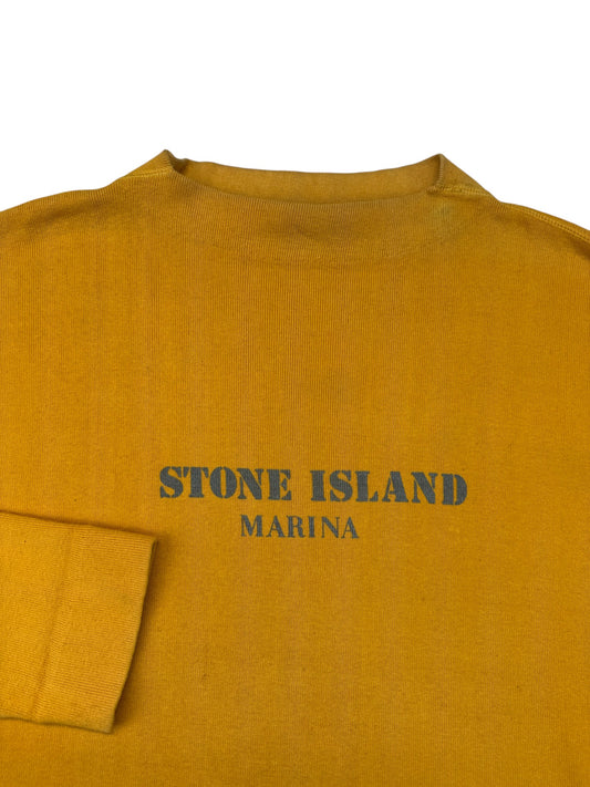 Rare! Vintage Stone Island Sweater – Piece No. 7144 – Marina Made in Italy Gelb XL-XXL