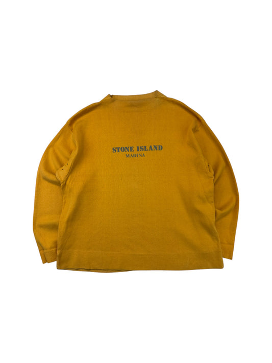 Rare! Vintage Stone Island Sweater – Piece No. 7144 – Marina Made in Italy Gelb XL-XXL