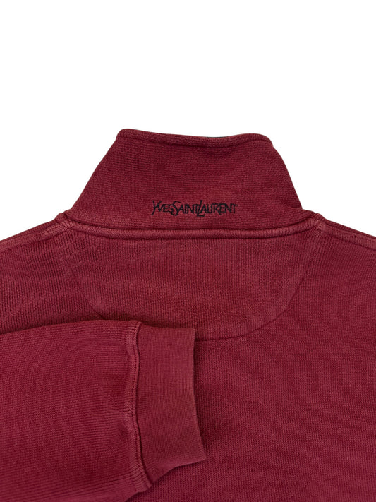 Vintage Yves Saint Laurent 1/3 Zip Sweater 90s Lampo Zipper XL-XXL