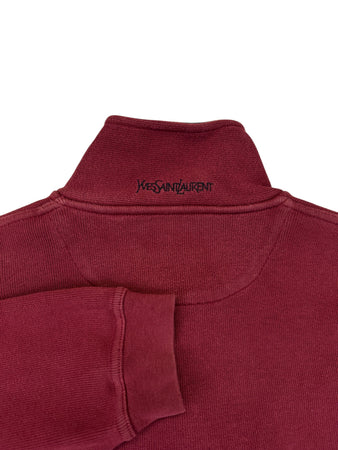 Vintage Yves Saint Laurent 1/3 Zip Sweater 90s Lampo Zipper XL-XXL