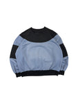 Vintage Yves Saint Laurent Two-Tone Quilted Panel Sweatshirt 90s Blau Grau M-L