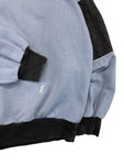 Vintage Yves Saint Laurent Two-Tone Quilted Panel Sweatshirt 90s Blau Grau M-L