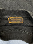 Vintage Yves Saint Laurent Two-Tone Quilted Panel Sweatshirt 90s Blau Grau M-L