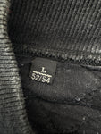 Vintage Yves Saint Laurent Two-Tone Quilted Panel Sweatshirt 90s Blau Grau M-L