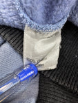 Vintage Yves Saint Laurent Two-Tone Quilted Panel Sweatshirt 90s Blau Grau M-L