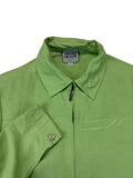 Vintage Versace Jeans Couture Cropped Linen Blend Sommerjacke 90s Damen Grün S