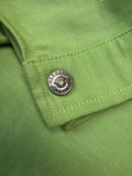 Vintage Versace Jeans Couture Cropped Linen Blend Sommerjacke 90s Damen Grün S