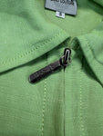 Vintage Versace Jeans Couture Cropped Linen Blend Sommerjacke 90s Damen Grün S