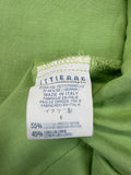 Vintage Versace Jeans Couture Cropped Linen Blend Sommerjacke 90s Damen Grün S