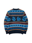Vintage Christian Dior Sports Strickpullover 80s/90s Wolle Japan Exklusive Blau Bunt M