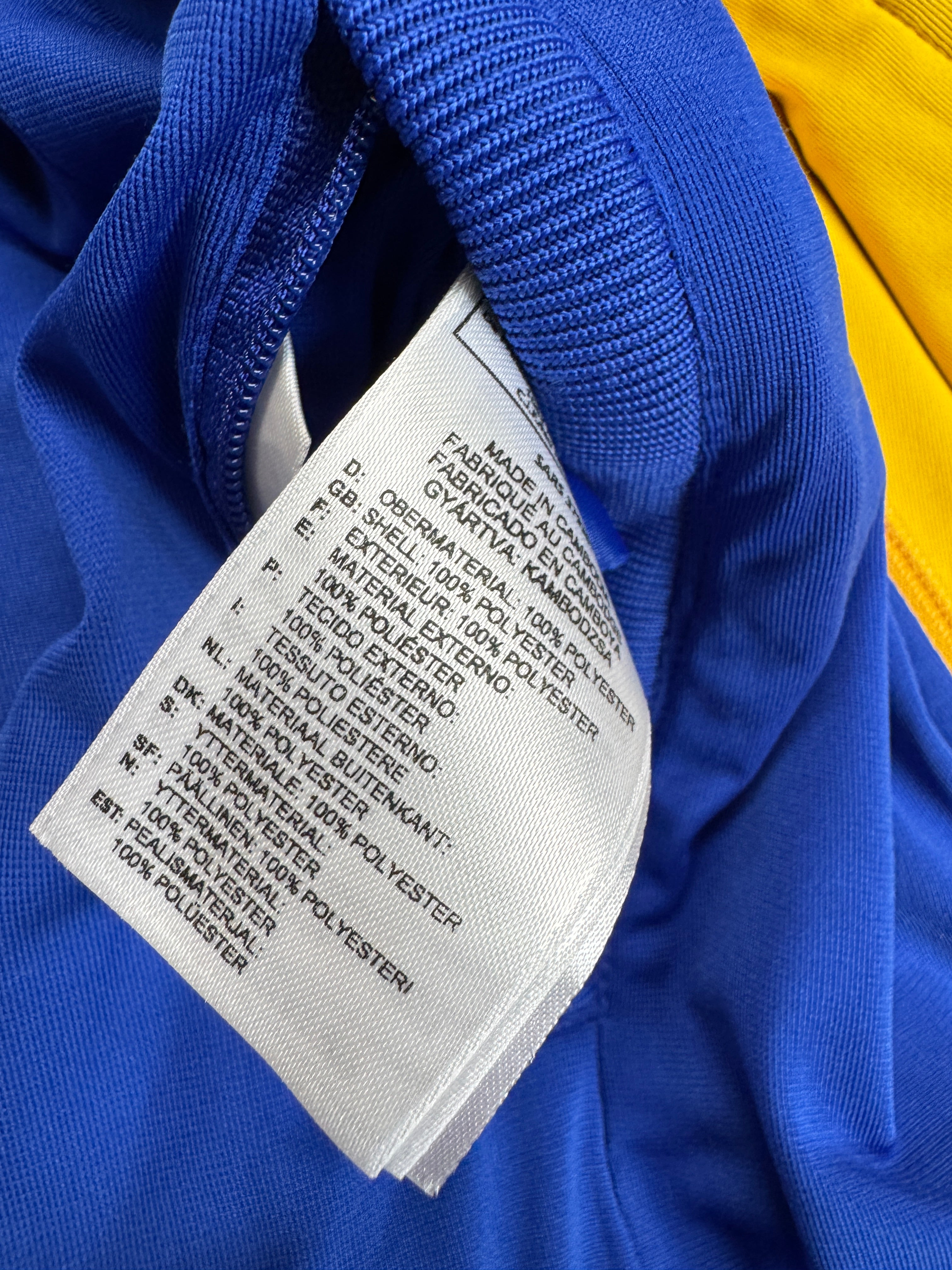 2008 Adidas Damen Reversible Sportjacke Schweden Blau Gelb 38 M - RareRags