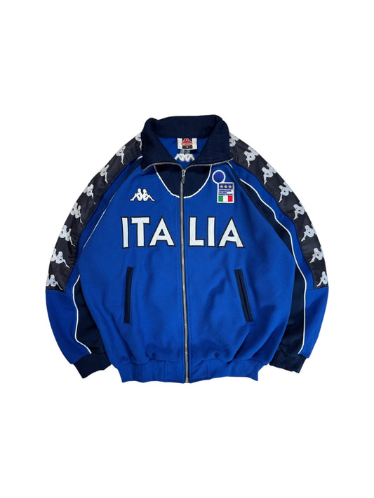 1999/2000 Kappa Sportjacke Italia Blau L - RareRags