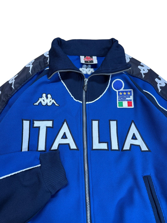1999/2000 Kappa Sportjacke Italia Blau L - RareRags